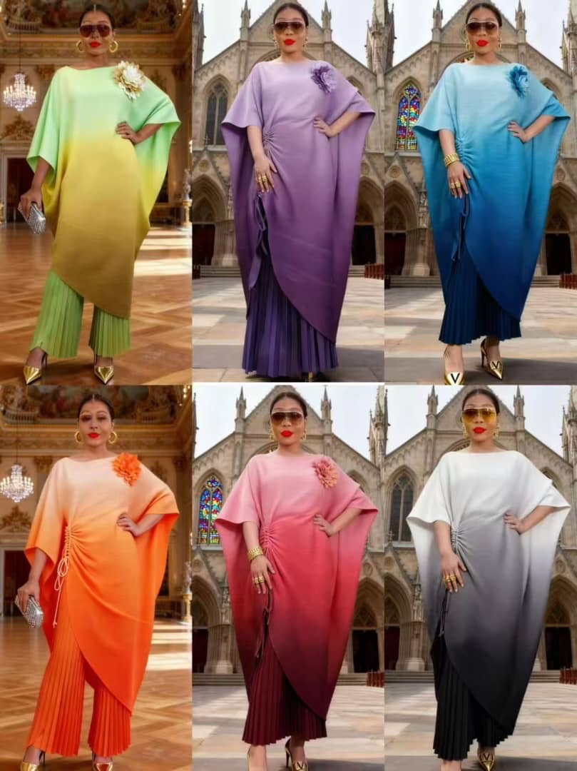 Ombré Kaftan & Pleated Pant Set