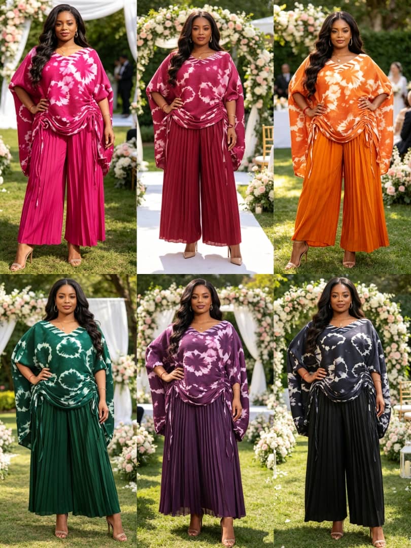 Tie-Dye Tunic & Pleated Pant Set