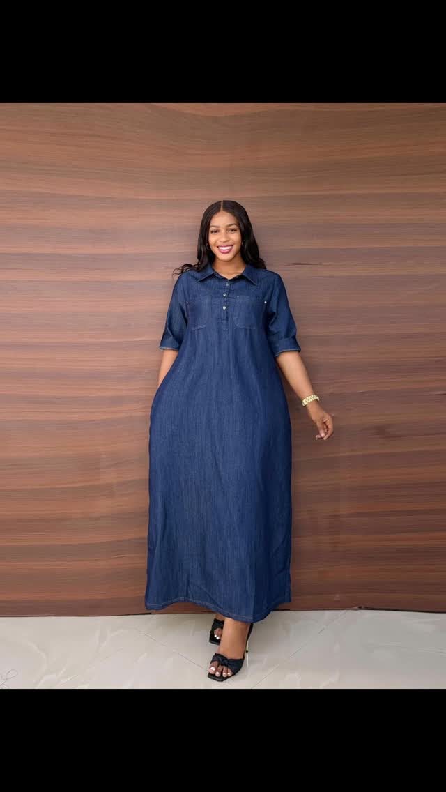 Denim Shirt Maxi Dress